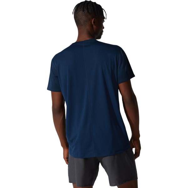 Asics Silver Mens Short Sleeve Running T-Shirt - French Blue | Sportitude