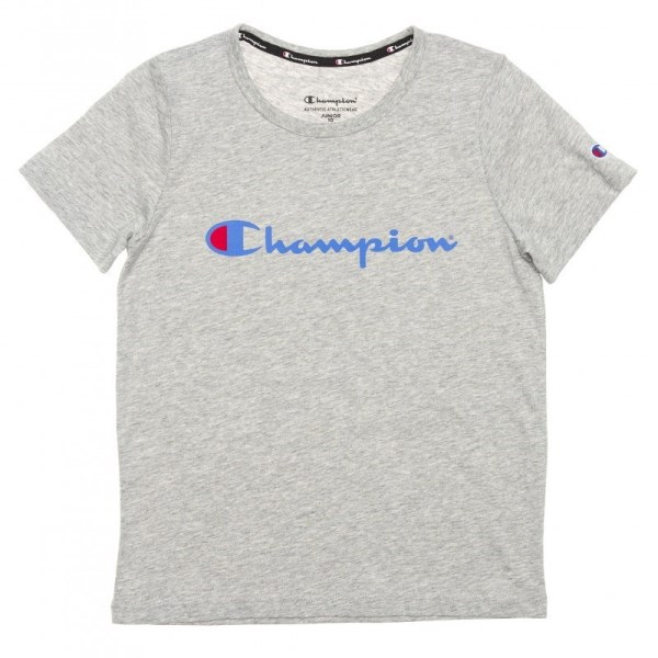 Champion Script Kids T-Shirt - Oxford Heather