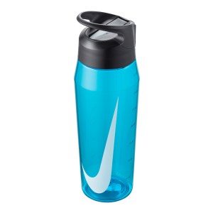 Nike Hypercharge Straw BPA Free Sport Water Bottle - 946ml - Blue Fury/Anthracite/White