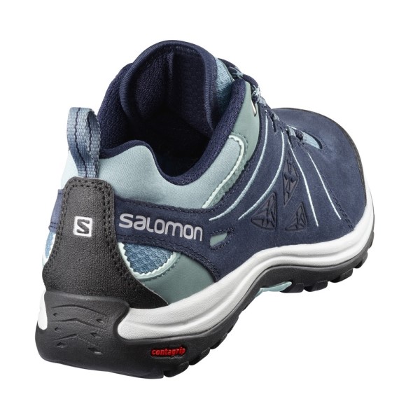 Salomon Ellipse 2 Leather - Womens Hiking Shoes - Arctic/Navy Blazer/Eggshell Blue