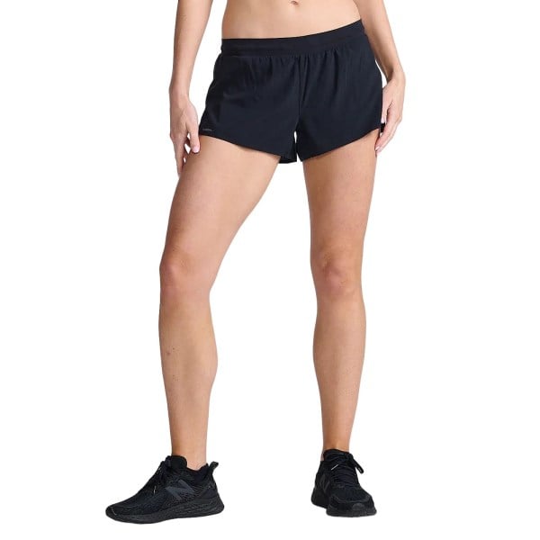 2XU Light Speed 3 Inch Womens Running Shorts - Black/Black Reflective