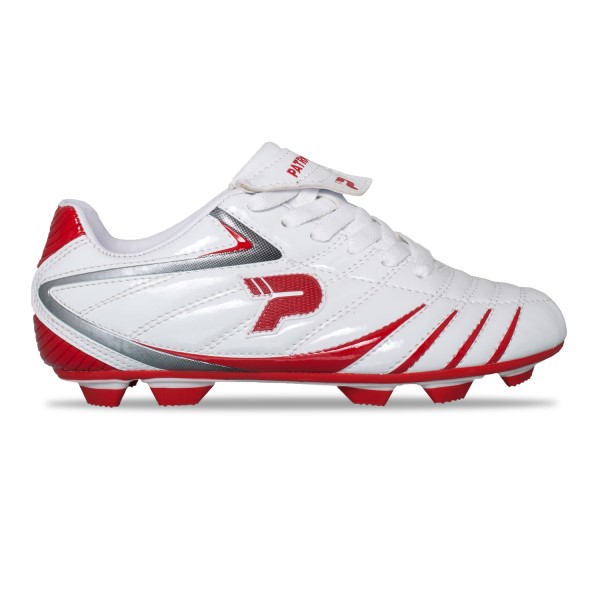 Patrick Alpha - Kids Football Boots - White/Red