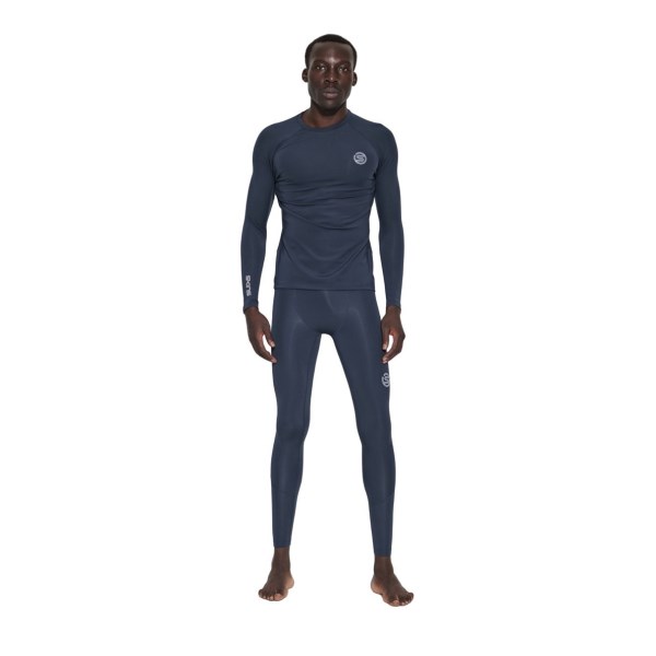 Skins Series-2 Mens Compression Long Tights - Navy Blue