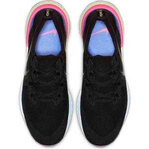 Nike Epic React Flyknit 2 - Mens Running Shoes - Black/Sapphire/Lime Blast