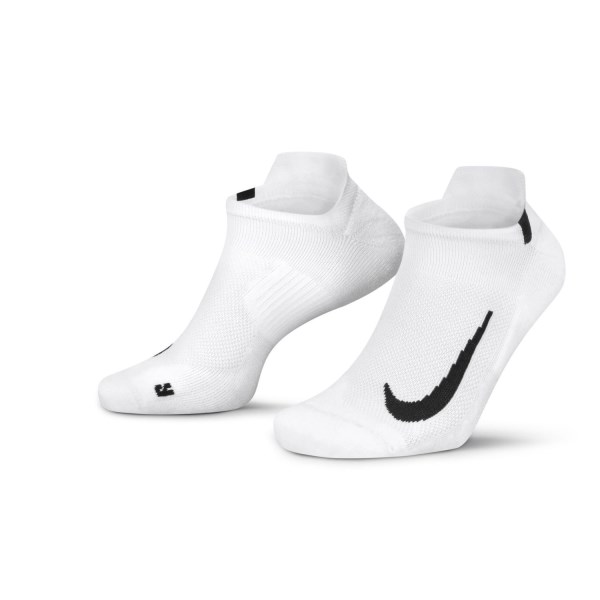 Nike Multiplier No-Show Running Socks - 2 Pairs - Black/Reflective ...
