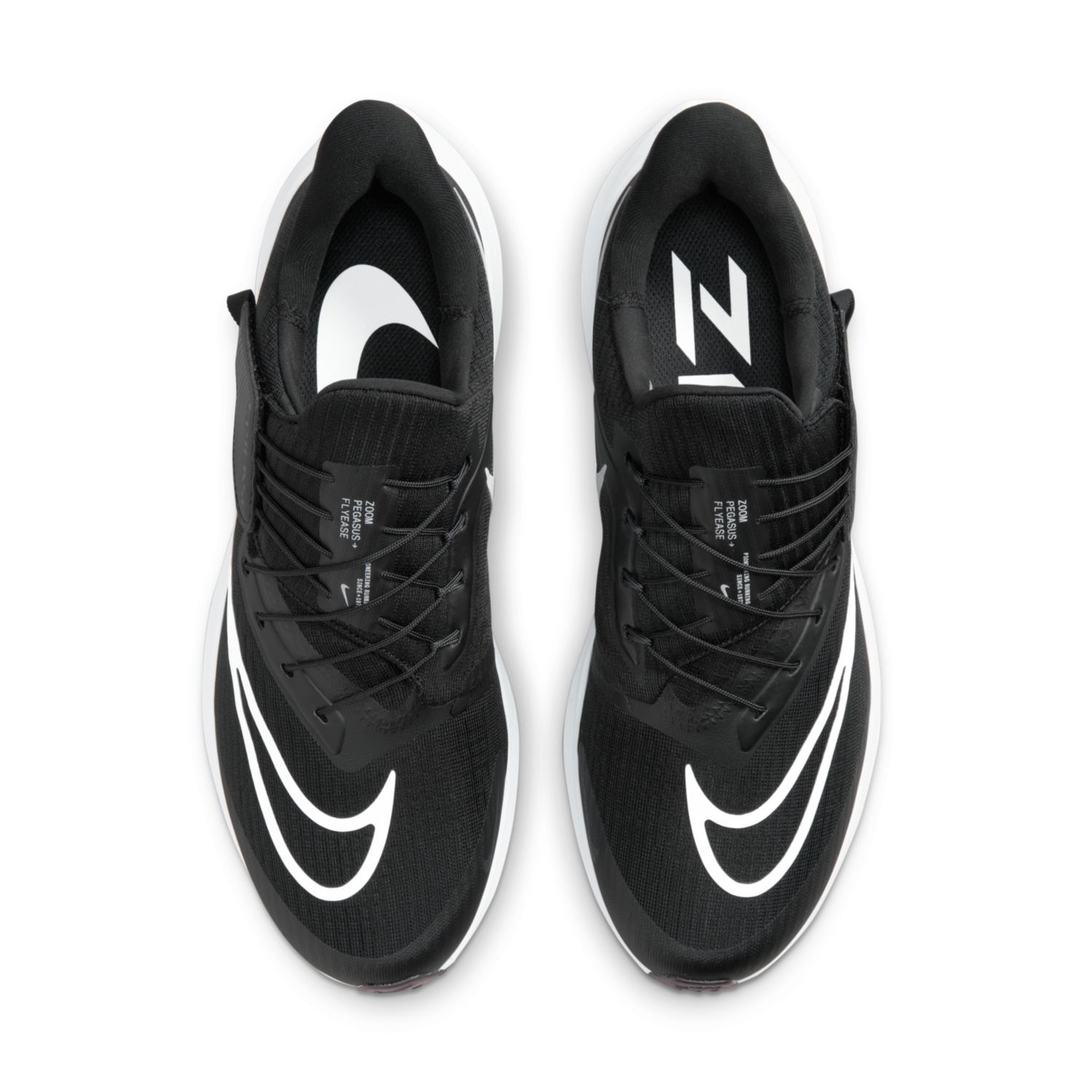 Nike Air Zoom Pegasus 39 FlyEase Easy On/Off Mens Running Shoes - Black ...