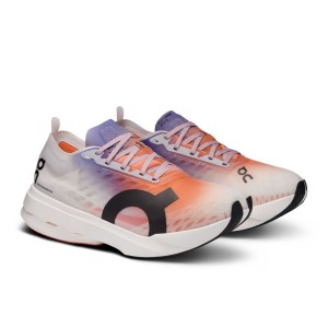 On Running Cloudboom Strike - Womens Road Racing Shoes - White/Flame