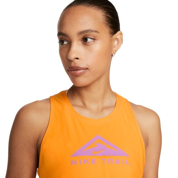Nike Dri-Fit Womens Trail Running Tank Top - Yellow/Rush Fuchsia