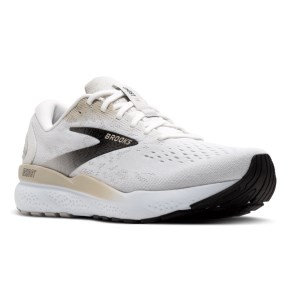 Brooks Ghost 16 - Mens Running Shoes - White/Cream/Pink