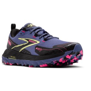 Brooks Cascadia 18 GTX - Womens Trail Running Shoes - Grey Blue/Black/Pink