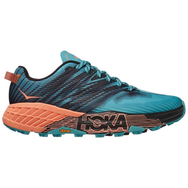 Hoka Speedgoat 4 - Womens Trail Running Shoes - Aquarelle/Cantaloupe