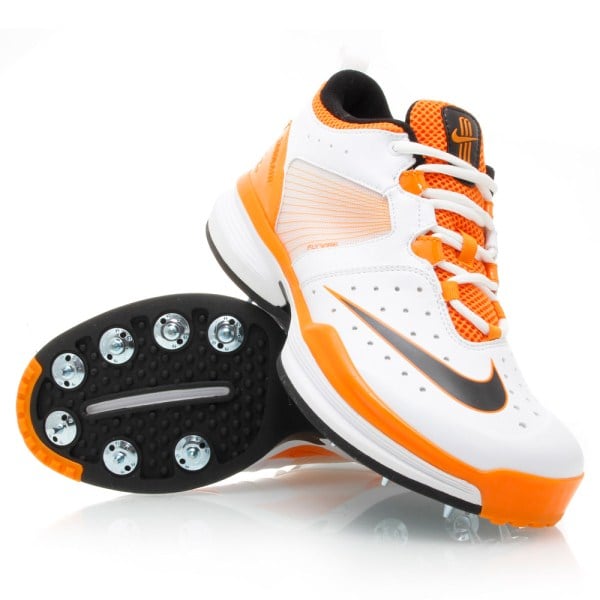 Nike Air Zoom Century II - Mens Cricket Shoes - White/Orange/Black