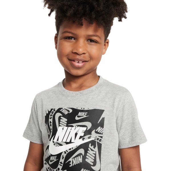 Nike Brandmark Square Kids Boys T-Shirt - Black/White