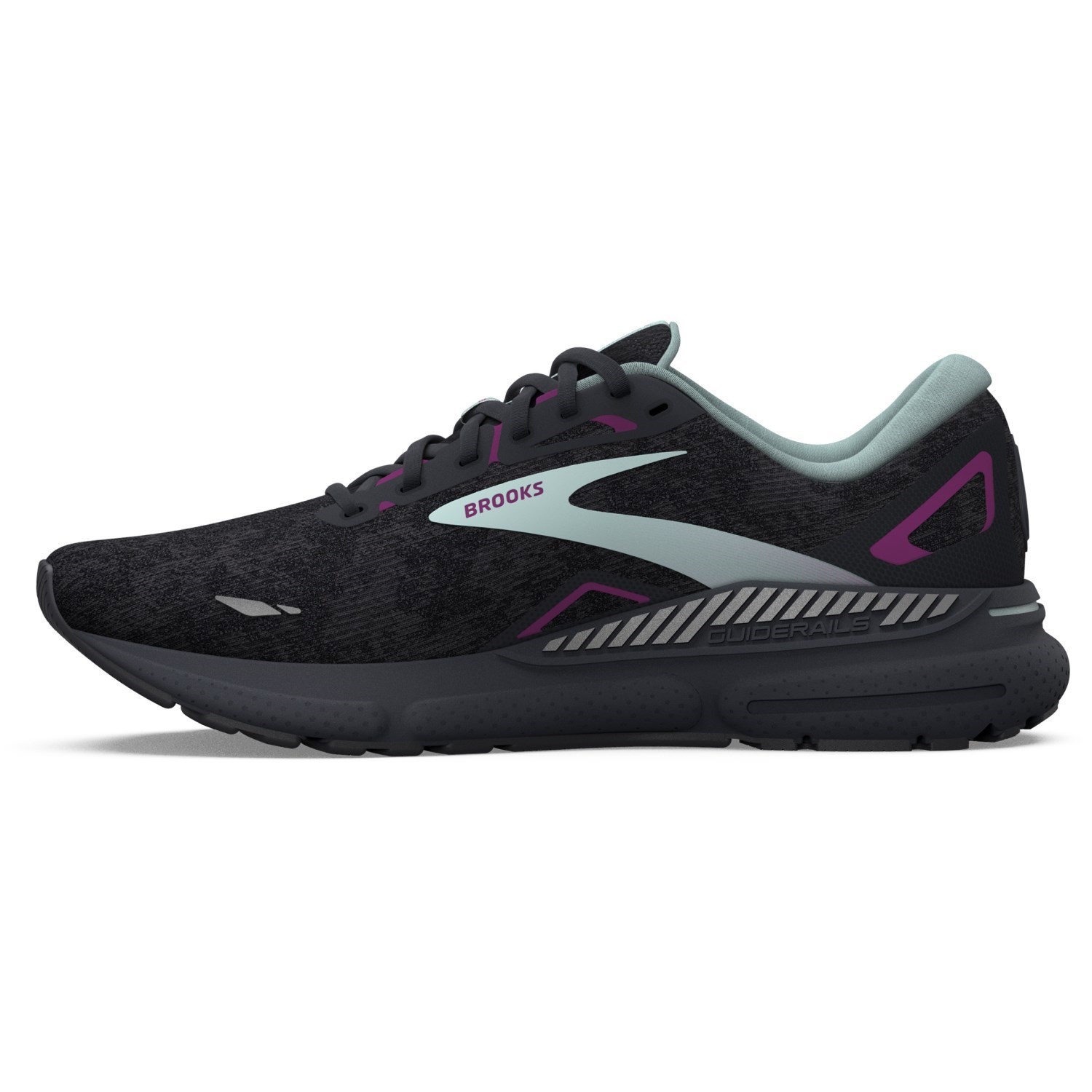 Brooks Adrenaline GTS 23 Knit - Womens Running Shoes - Black/Blue ...