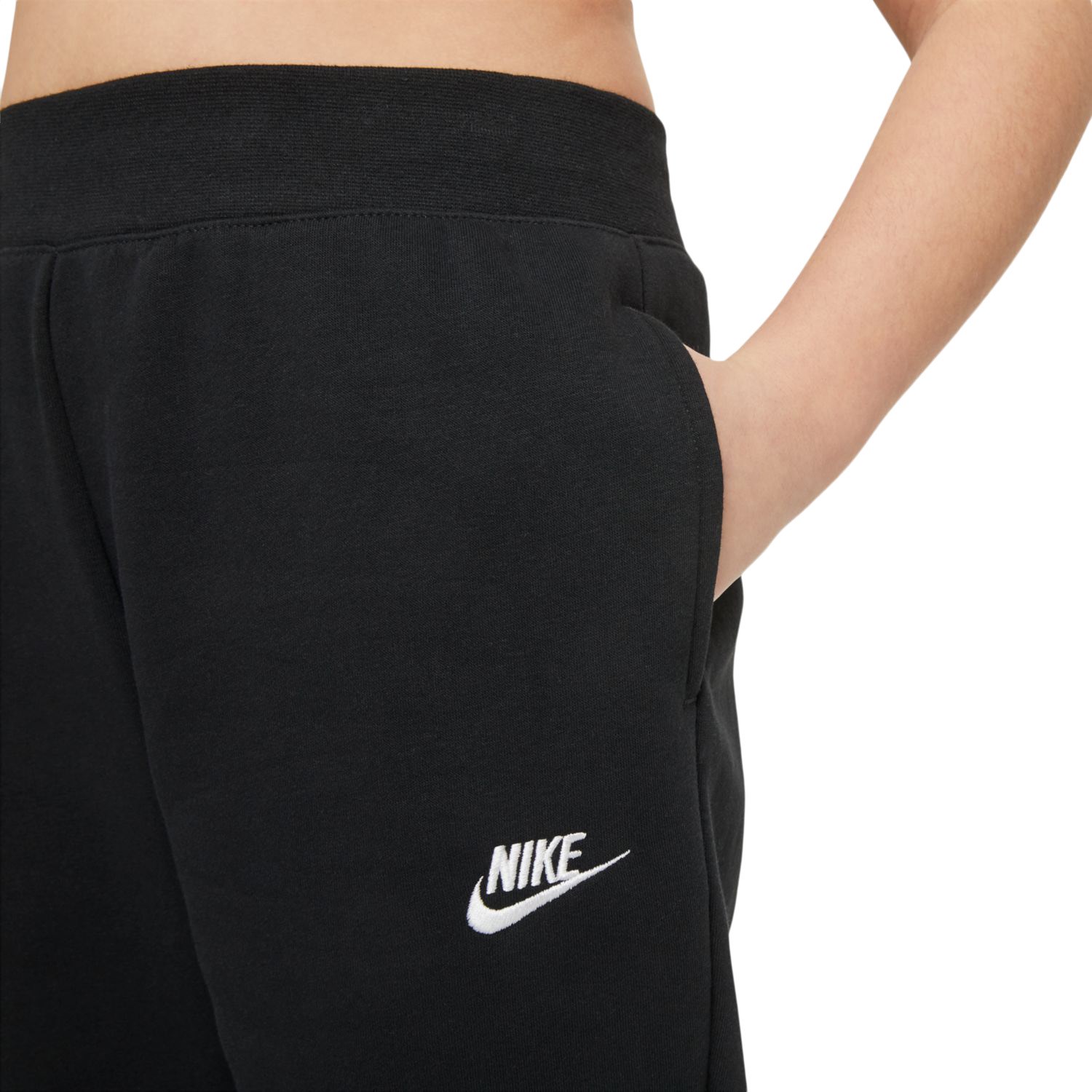 Nike Sportswear Club Fleece Kids Girls Track Pants - Black/White ...