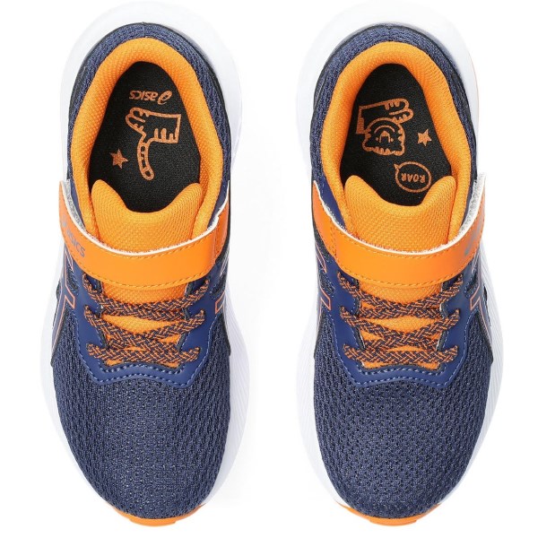 Asics Pre Excite 10 PS - Kids Running Shoes - Deep Ocean/Bright Orange