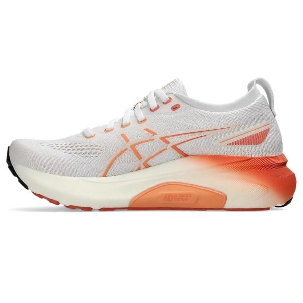 Asics Gel Kayano 31 - Womens Running Shoes - White/Faded Orange