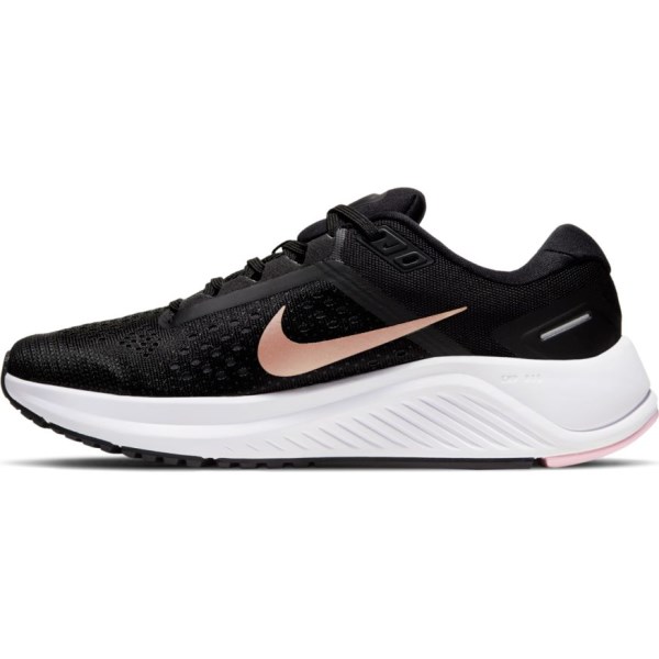 Nike Air Zoom Structure 23 - Womens Running Shoes - Black/Metallic Red Bronze/Light Artic Pink