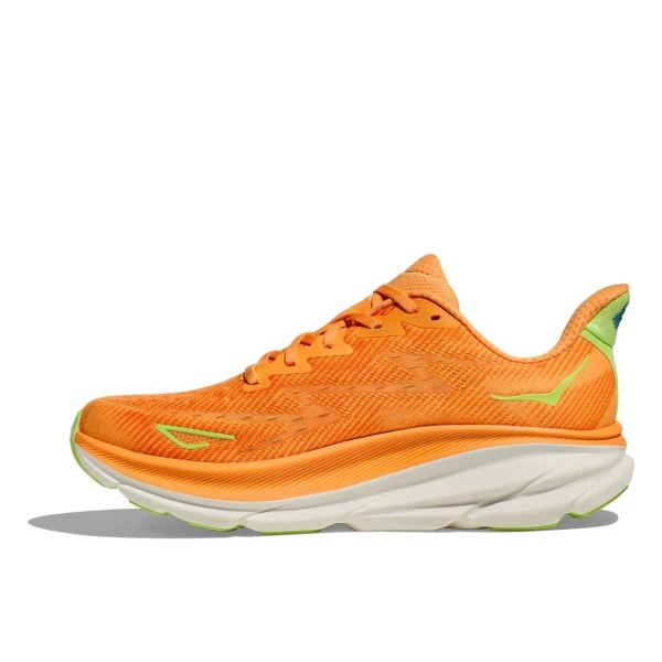 Hoka Clifton 9 - Mens Running Shoes - Solar Flare/Lettuce