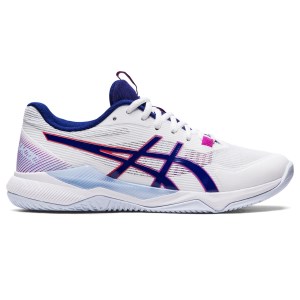 Asics Gel Tactic - Womens Indoor Court Shoes - White/Dive Blue