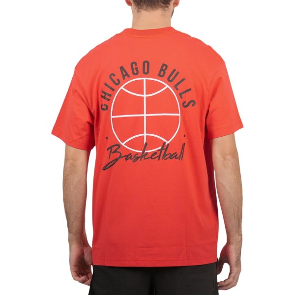 Mitchell & Ness Chicago Bulls Split Logo Mens Short Sleeve T-Shirt - Red