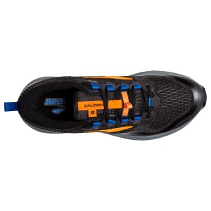 Brooks Caldera 5 - Mens Trail Running Shoes - Black/Orange/Blue