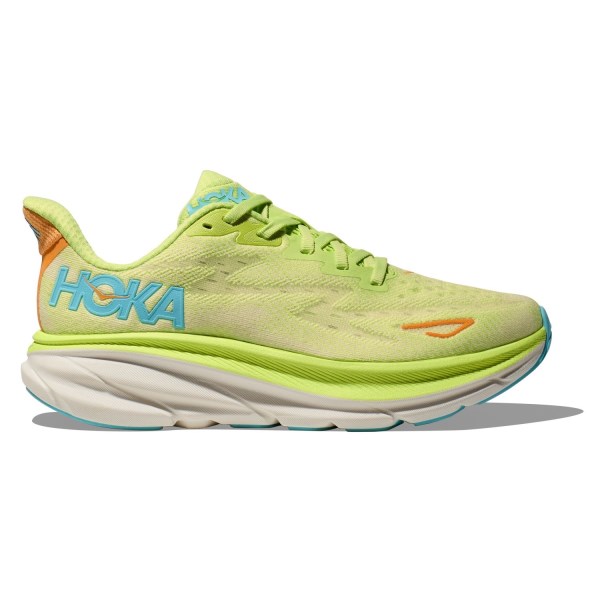 Hoka Clifton 9 - Womens Running Shoes - Lettuce/Solar Flare