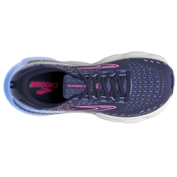 Brooks Glycerin GTS 20 - Womens Running Shoes - Peacoat/Blue/Pink
