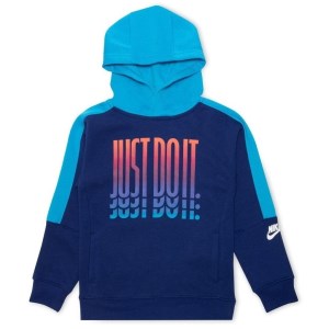 Nike Rise Just Do It Kids Pullover Hoodie - Deep Royal Blue
