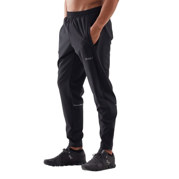 2XU XVENT Woven Jogger Mens Sweatpants - Black/Silver Reflective