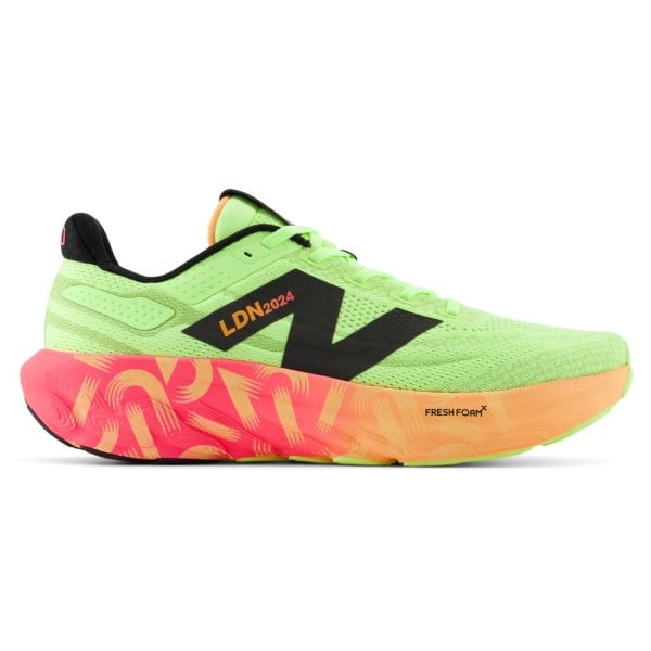 New Balance Fresh Foam X 1080v13 London Marathon 2024 - Mens Running Shoes - Bleached Lime Glo/Hot