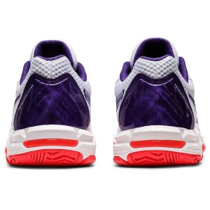 Asics Gel Netburner Super GS - Kids Netball Shoes - White/Gentry Purple