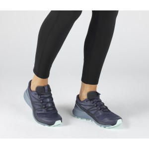 Salomon Sense Ride 2 - Womens Trail Running Shoes - Crown Blue/Flintstone/Icy Morning