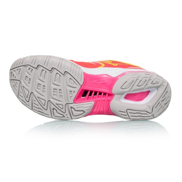 Mizuno Wave Phantom Netball - Womens Netball Shoes - Flash Coral/White/Pink