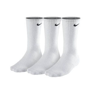 Nike Cotton Cushion Unisex Crew Socks - 3 Pack - White