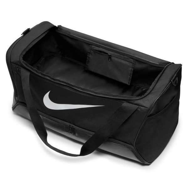 Nike Brasilia 9.5 Large Training Duffel Bag - Triple Black/White