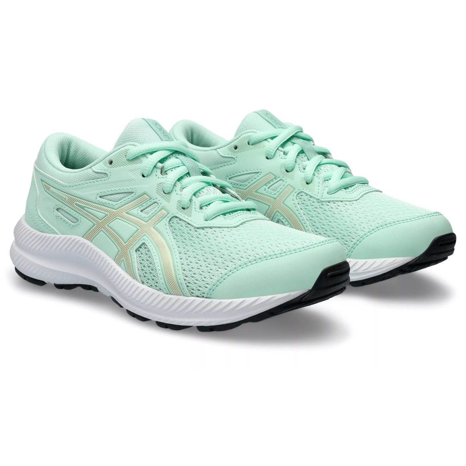 Asics Contend 8 GS - Kids Running Shoes - Mint Tint/Champagne | Sportitude