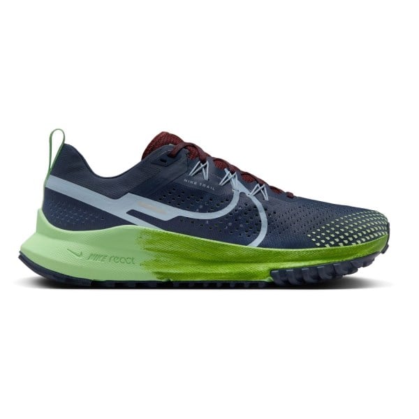 Nike React Pegasus Trail 4 - Mens Trail Running Shoes - Thunder Blue/Light Armory Blue/Chlorophyll