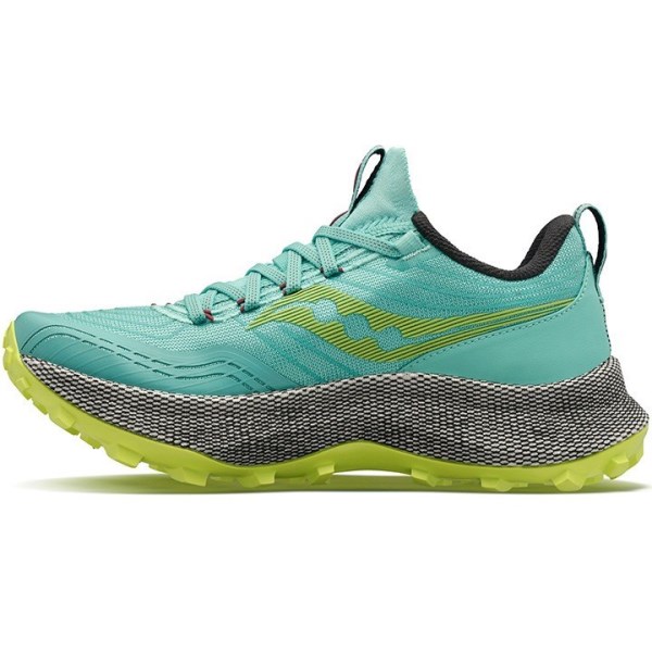 Saucony Endorphin Trail - Womens Running Shoes - Cool Mint/Acid