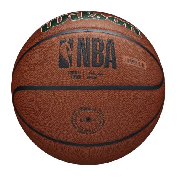 Wilson Milwaukee Bucks Team Composite Basketball - Size 7 - Brown