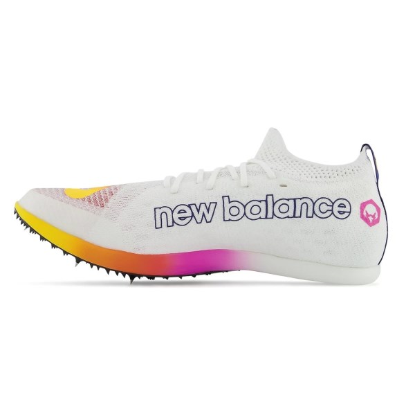 New Balance FuelCell Supercomp MD-X - Unisex Middle Distance Track Spikes - White/Vibrant Apricot