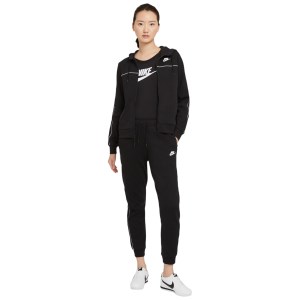 Nike Sportswear Full Zip Womens Hoodie - Black/White