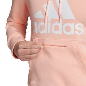 Adidas Badge Of Sport Fleece Pullover Womens Hoodie - Haze Coral