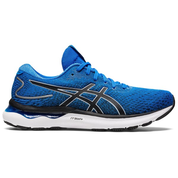 Asics Gel Nimbus 24 - Mens Running Shoes - Electric Blue/Piedmont Grey