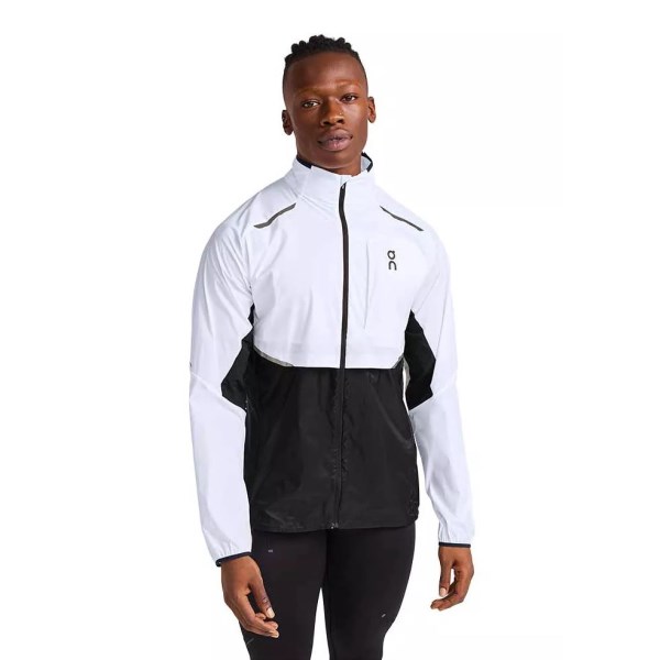 On Running Mens Weather Jacket - White/Black