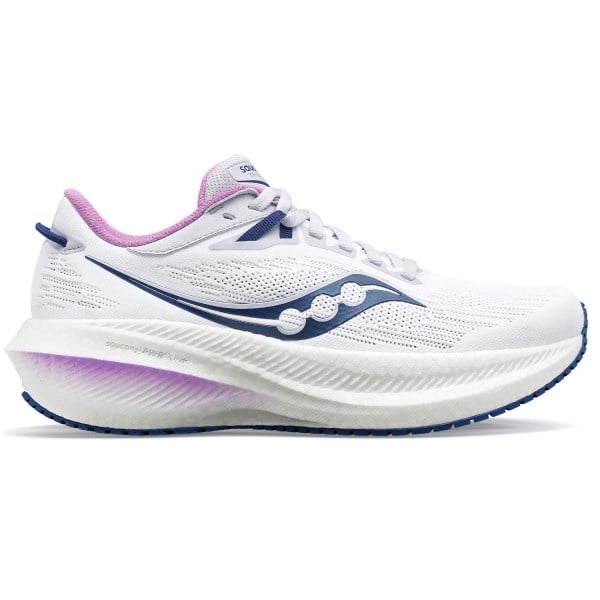 Saucony Triumph 21 - Womens Running Shoes - White/Indigo | Sportitude