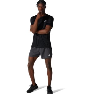 Asics Silver 5 Inch Mens Running Shorts - Graphite Grey