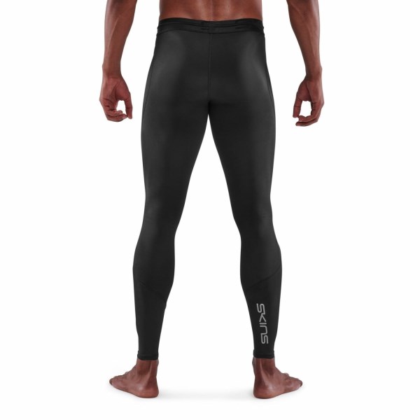 Skins Series-3 Travel and Recovery Mens Compression Long Tights - Black