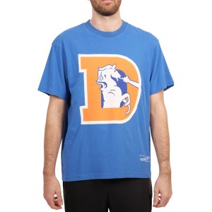 Mitchell & Ness Vintage Vibes Classic Big Logo Denver Broncos NFL Mens Football T-Shirt - Blue