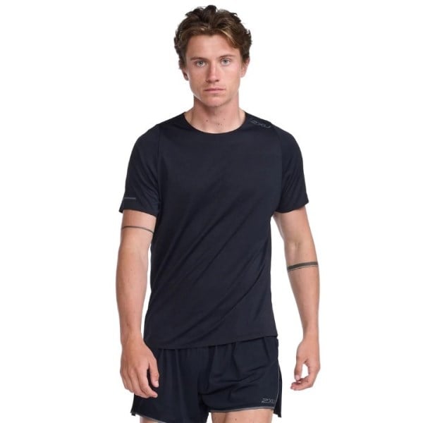 2XU Light Speed Mens Training T-Shirt - Black/Black Reflective